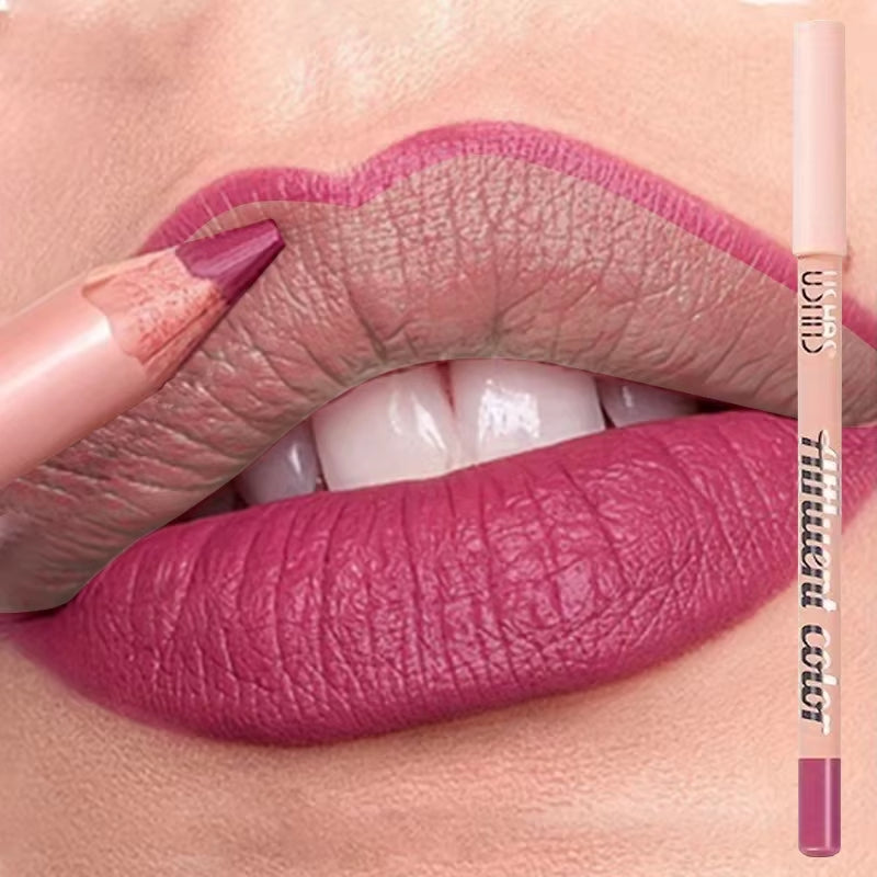 8 Color Waterproof Lip Liner Pencil Long Lasting Natural Lipliner Pen Red Contour Tint Sexy Dark Red Pink Matte Lipstick Pencil