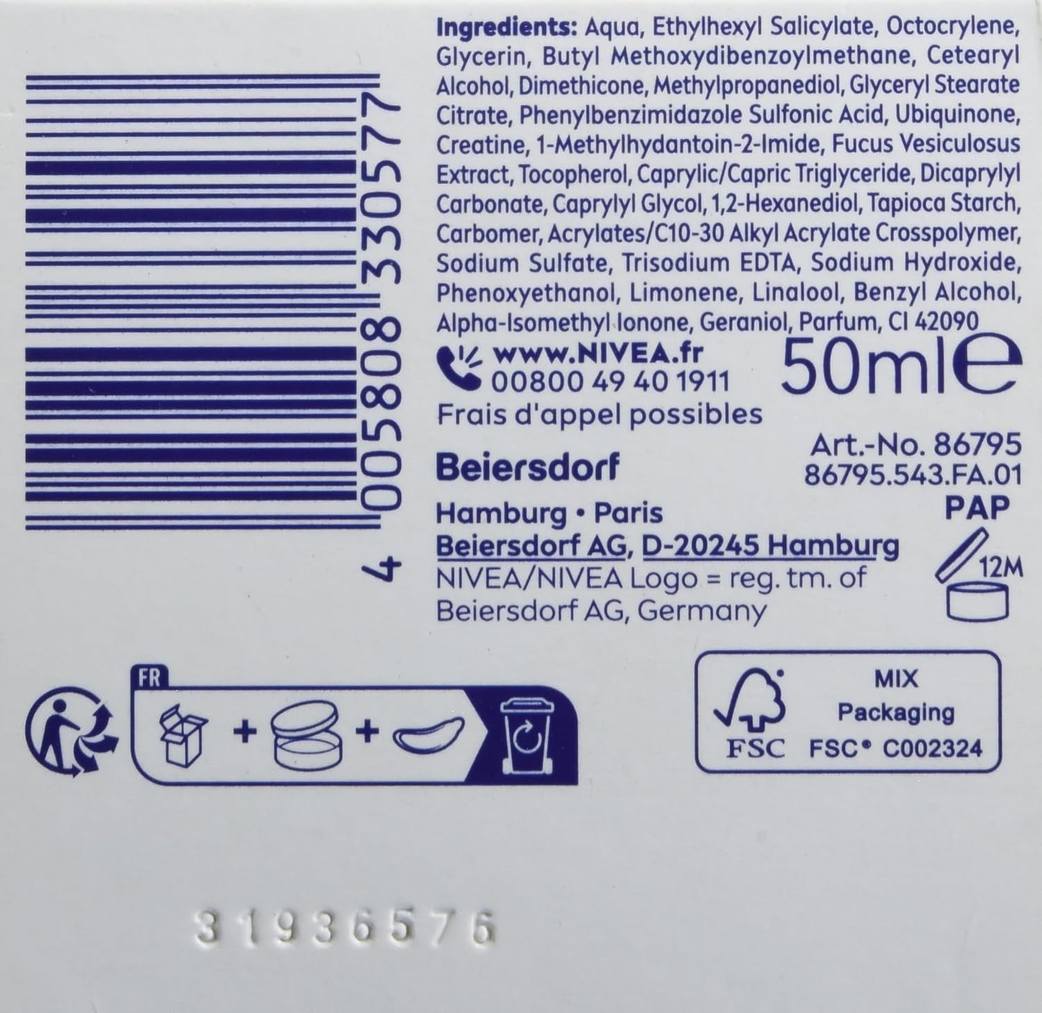 Nivea Q10 + Anti-Arrugas Crema De Día De Textura Ligera Normales Y Mixtas 50Ml